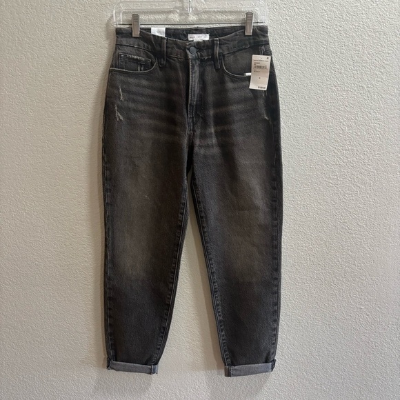 Good American Denim - NWT Good American Good Girlfriend High Black Denim Jeans